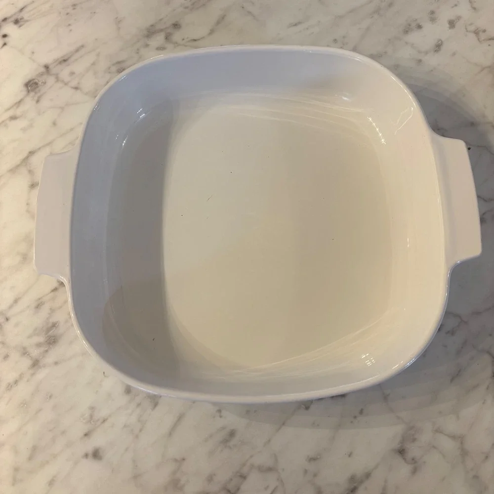 Corning Ware Leinsal La Sauge Casserole‎ Dish Square Vegetable Pattern Set of 2